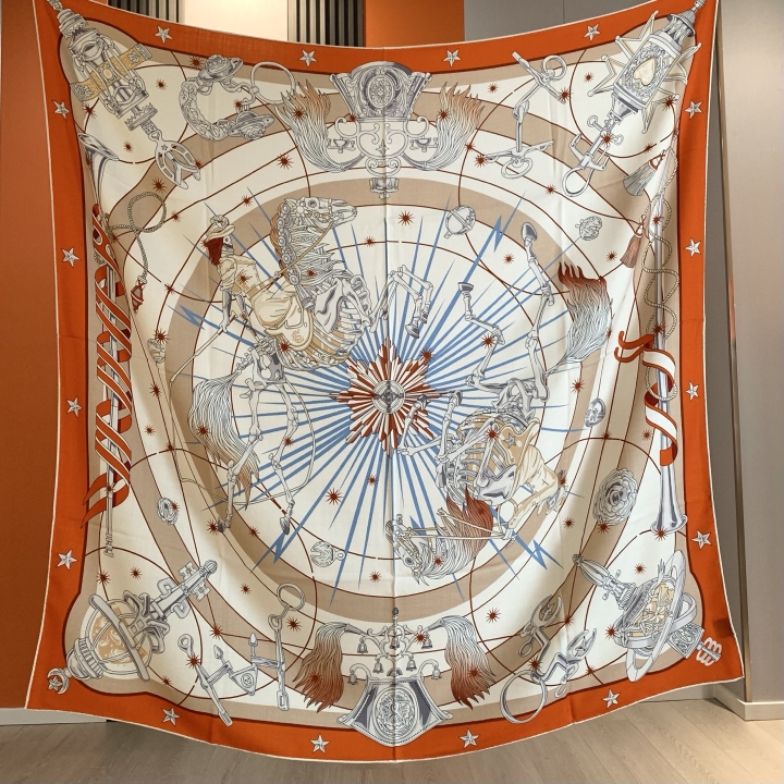 Luxury Bags Brand - แบรนด์หรูผ้าพันคอผ้าคลุมไหล่ผ้าไหมขนาดใหญ่ Handrolled Bandanas กระเป๋าอุปกรณ์เสริมคอเข็มขัดผ้าพันคอผม Foulard Femme