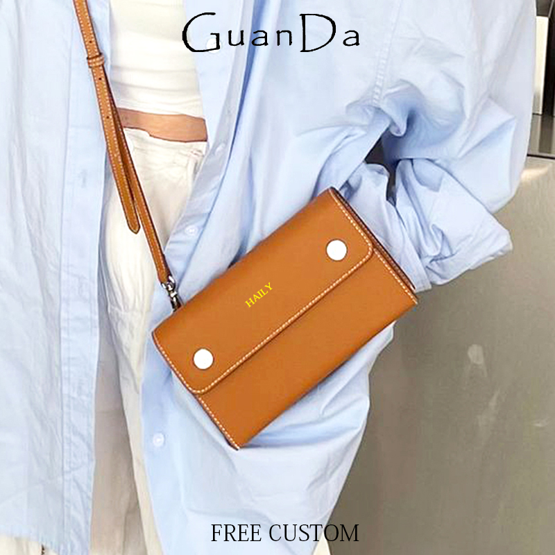 Luxury Bags Outlet - กระเป๋าสะพายหนังแท้สำหรับผู้หญิง, กระเป๋าถือแบรนด์กระเป๋าสะพายข้างความจุเยอะออกแบบชื่อย่อกระเป๋าใส่เงินของผู้หญิงได้ตามต้องการ