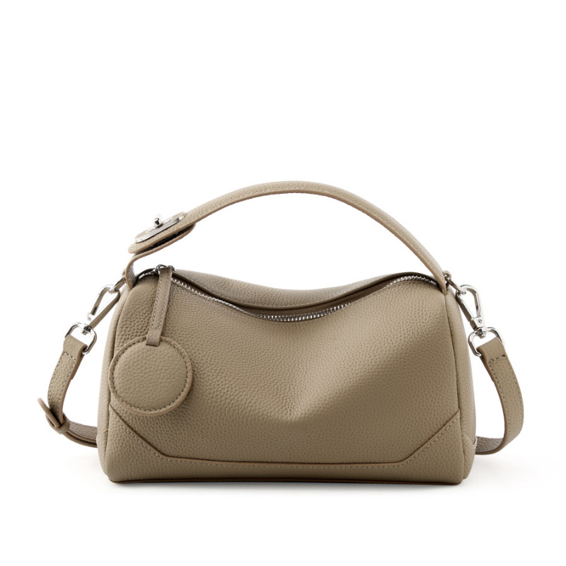 Luxury Bags That Are Affordable - กระเป๋าถือหนังแท้ดีไซน์หรูหราสำหรับผู้หญิง รุ่น Boston Bag ทันสมัย ใช้งานได้หลากหลาย
