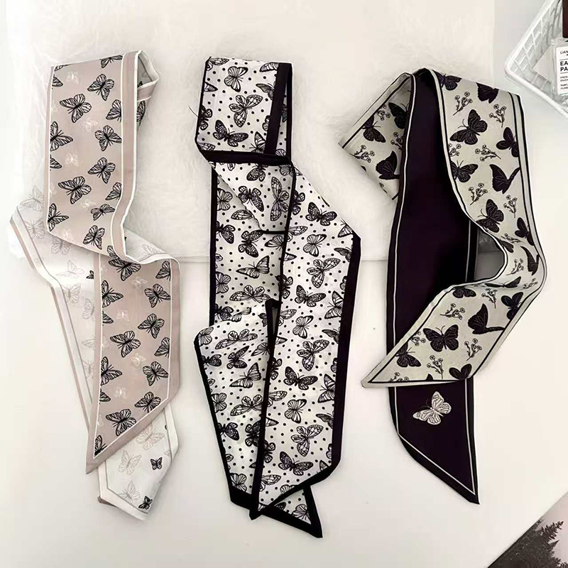 ผ้าพันคอไหมขนาดเล็ก ลายผีเสื้อ - Luxury Bags Brand บทวิจารณ์และราคา