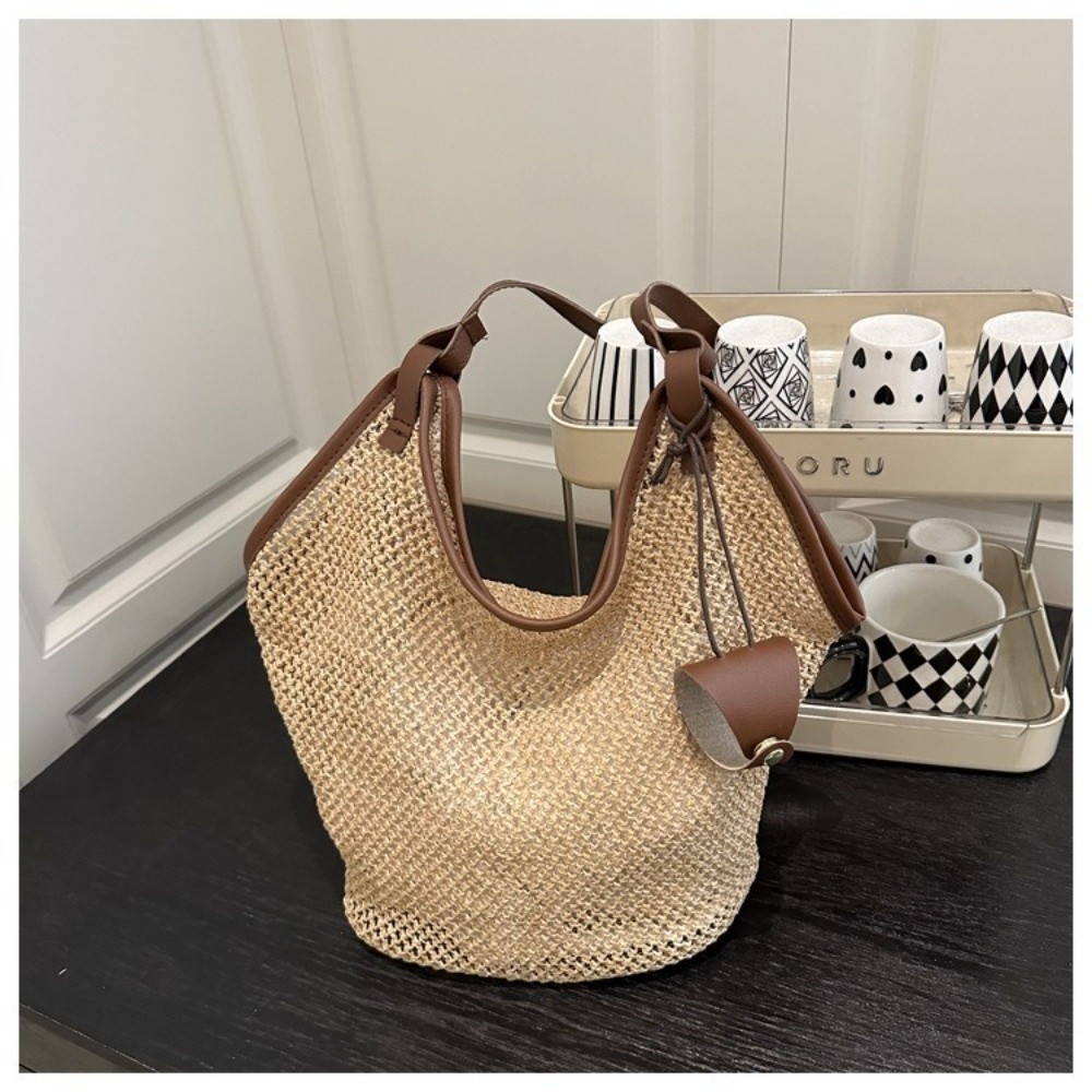 กระเป๋าสะพายไหล่สานฟางฤดูร้อนค - Luxury Beach Bags Ysl บทวิจารณ์และราคา