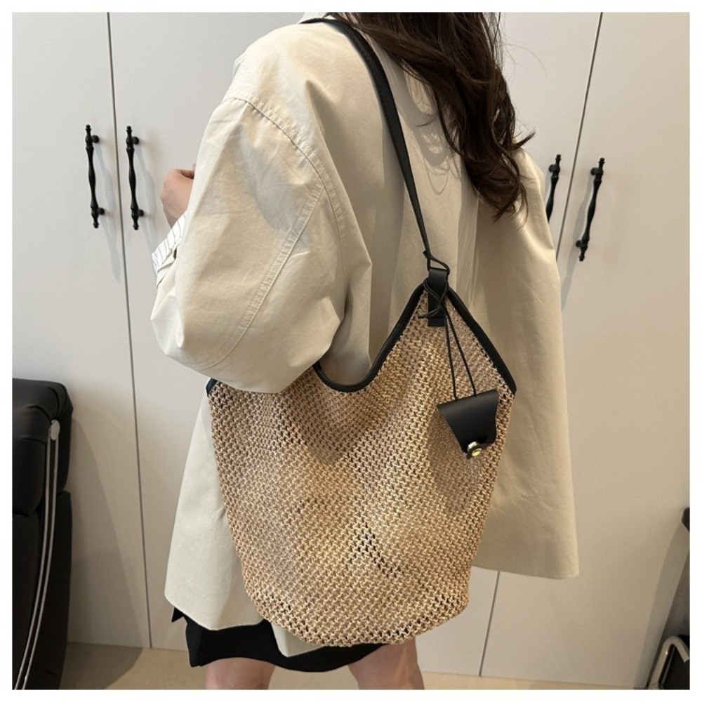 กระเป๋าสะพายไหล่สานฟางฤดูร้อนค - Luxury Beach Bags Ysl บทวิจารณ์และราคา