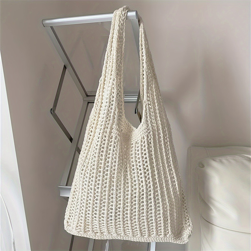 กระเป๋าถักไหมพรมสะพายไหล่สีพื้ - Luxury Beach Bags Ysl บทวิจารณ์และราคา